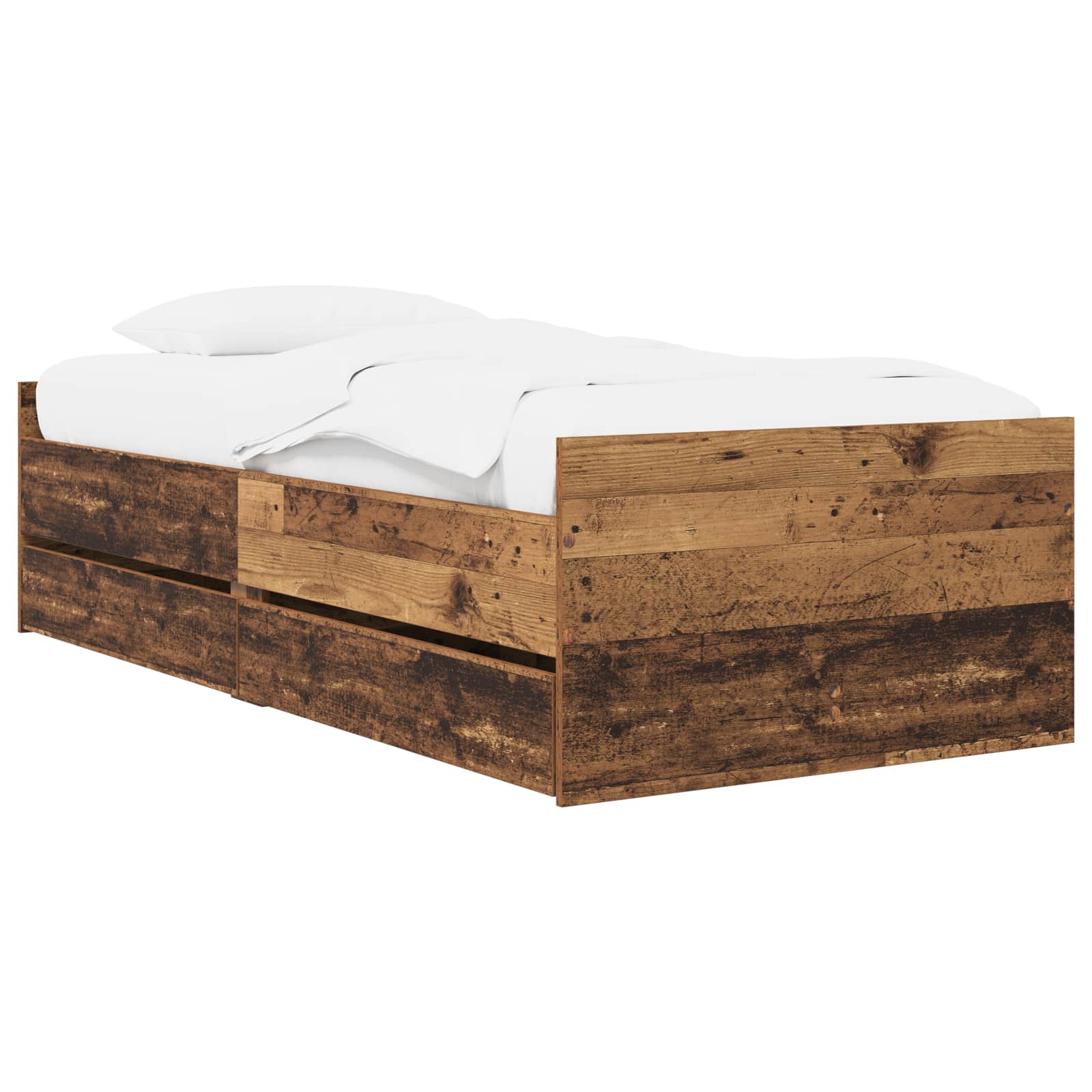 3429624_1.jpg vidaXL Rám postele so skladom Staré drevo 80 x 200 cm Kompozitné drevo – Obrázok 1