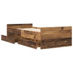 vidaXL Rám postele so skladom Staré drevo 80 x 200 cm Kompozitné drevo – Obrázok 2