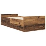 vidaXL Rám postele so skladom Staré drevo 80 x 200 cm Kompozitné drevo – Obrázok 3