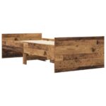 vidaXL Rám postele so skladom Staré drevo 80 x 200 cm Kompozitné drevo – Obrázok 6
