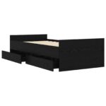vidaXL Rám postele so skladom Čierny dub 80 x 200 cm Kompozitné drevo – Obrázok 2
