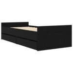 vidaXL Rám postele so skladom Čierny dub 80 x 200 cm Kompozitné drevo – Obrázok 3