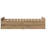 vidaXL Rám postele so skladom Dub artisan 80 x 200 cm Kompozitné drevo – Obrázok 5