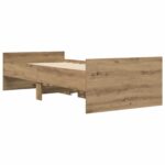 vidaXL Rám postele so skladom Dub artisan 80 x 200 cm Kompozitné drevo – Obrázok 6