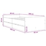 vidaXL Rám postele so skladom Dub artisan 80 x 200 cm Kompozitné drevo – Obrázok 8