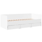 vidaXL Rám postele so skladom Biela 80 x 200 cm Kompozitné drevo – Obrázok 3