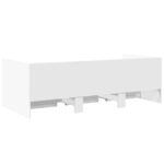 vidaXL Rám postele so skladom Biela 80 x 200 cm Kompozitné drevo – Obrázok 6