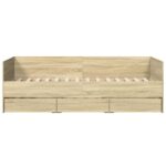vidaXL Rám postele so skladom Dub sonoma 80 x 200 cm Kompozitné drevo – Obrázok 5