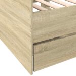 vidaXL Rám postele so skladom Dub sonoma 80 x 200 cm Kompozitné drevo – Obrázok 7