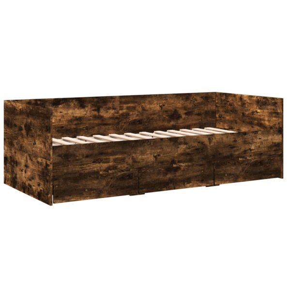 vidaXL Rám postele so skladom Dymový dub 80 x 200 cm Kompozitné drevo – Obrázok 3