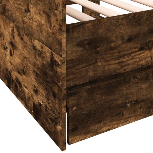 vidaXL Rám postele so skladom Dymový dub 80 x 200 cm Kompozitné drevo – Obrázok 7