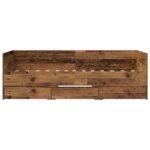 vidaXL Rám postele so skladom Staré drevo 80 x 200 cm Kompozitné drevo – Obrázok 4