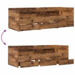 vidaXL Rám postele so skladom Staré drevo 80 x 200 cm Kompozitné drevo – Obrázok 7