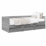 vidaXL Rám postele so skladom Sivý Sonoma 80 x 200 cm Kompozitné drevo – Obrázok 2