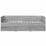 vidaXL Rám postele so skladom Sivý Sonoma 80 x 200 cm Kompozitné drevo – Obrázok 5