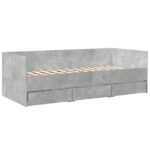 vidaXL Rám postele so skladom Betónovo sivá 80 x 200 cm – Obrázok 3