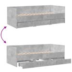 vidaXL Rám postele so skladom Betónovo sivá 80 x 200 cm – Obrázok 8