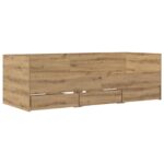 vidaXL Rám postele so skladom Dub artisan 80 x 200 cm Kompozitné drevo – Obrázok 2