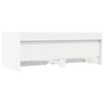 vidaXL Rám postele so skladom Biela 80 x 200 cm Kompozitné drevo – Obrázok 5