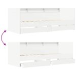 vidaXL Rám postele so skladom Biela 80 x 200 cm Kompozitné drevo – Obrázok 7