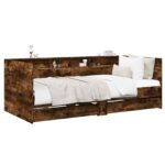 vidaXL Rám postele so skladom Dymový dub 80 x 200 cm Kompozitné drevo – Obrázok 2