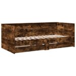 vidaXL Rám postele so skladom Dymový dub 80 x 200 cm Kompozitné drevo – Obrázok 3