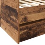 vidaXL Rám postele so skladom Staré drevo 80 x 200 cm Kompozitné drevo – Obrázok 6