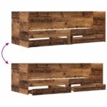 vidaXL Rám postele so skladom Staré drevo 80 x 200 cm Kompozitné drevo – Obrázok 7