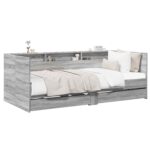 vidaXL Rám postele so skladom Sivý Sonoma 80 x 200 cm Kompozitné drevo – Obrázok 2