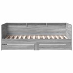 vidaXL Rám postele so skladom Sivý Sonoma 80 x 200 cm Kompozitné drevo – Obrázok 5