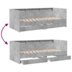 vidaXL Rám postele so skladom Betónovo sivá 80 x 200 cm – Obrázok 8