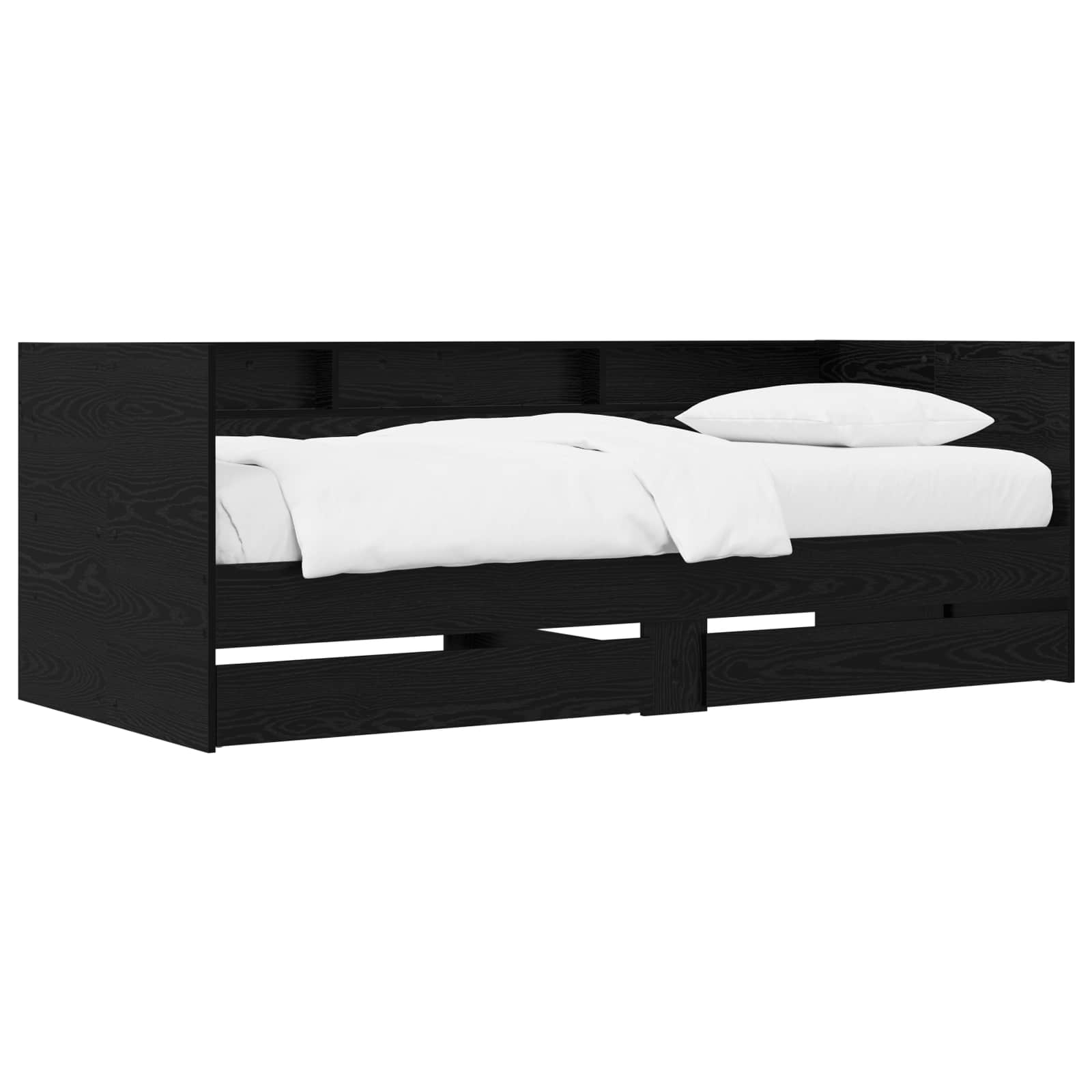 3429643_1.jpg vidaXL Rám postele so skladom Čierny dub 80 x 200 cm Kompozitné drevo – Obrázok 1