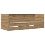 vidaXL Rám postele so skladom Dub artisan 80 x 200 cm Kompozitné drevo – Obrázok 2