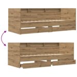 vidaXL Rám postele so skladom Dub artisan 80 x 200 cm Kompozitné drevo – Obrázok 7