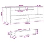 vidaXL Rám postele so skladom Dub artisan 80 x 200 cm Kompozitné drevo – Obrázok 8