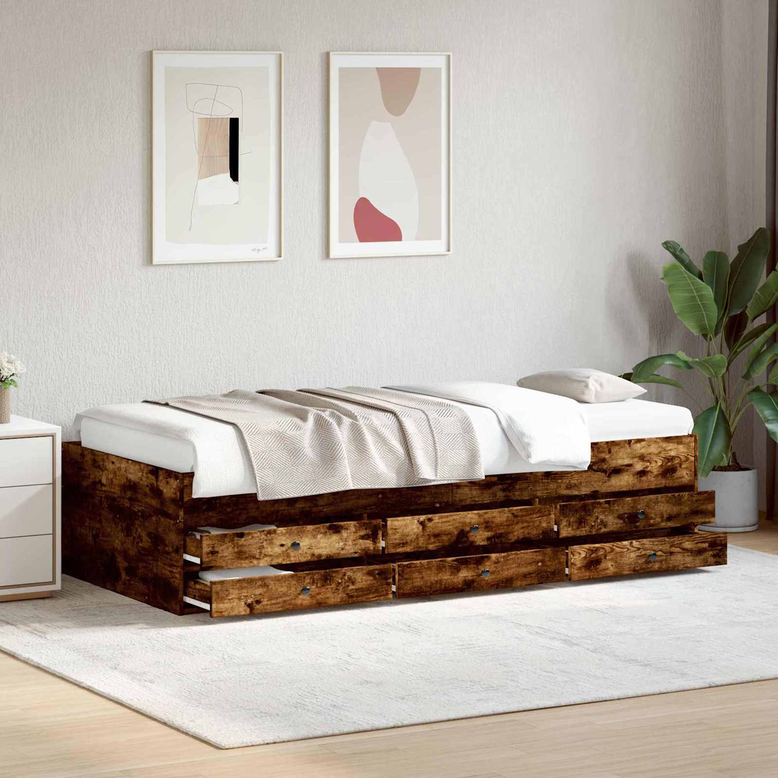 3429647_1.jpg vidaXL Rám postele so skladom Dymový dub 80 x 200 cm Kompozitné drevo – Obrázok 1