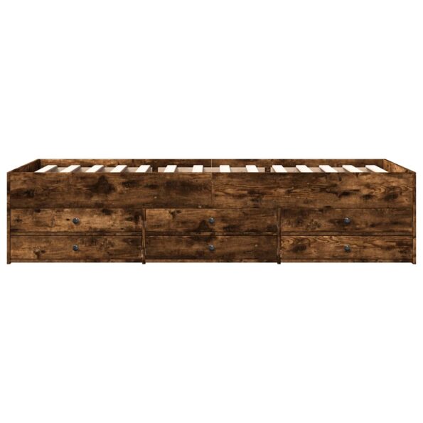 vidaXL Rám postele so skladom Dymový dub 80 x 200 cm Kompozitné drevo – Obrázok 5