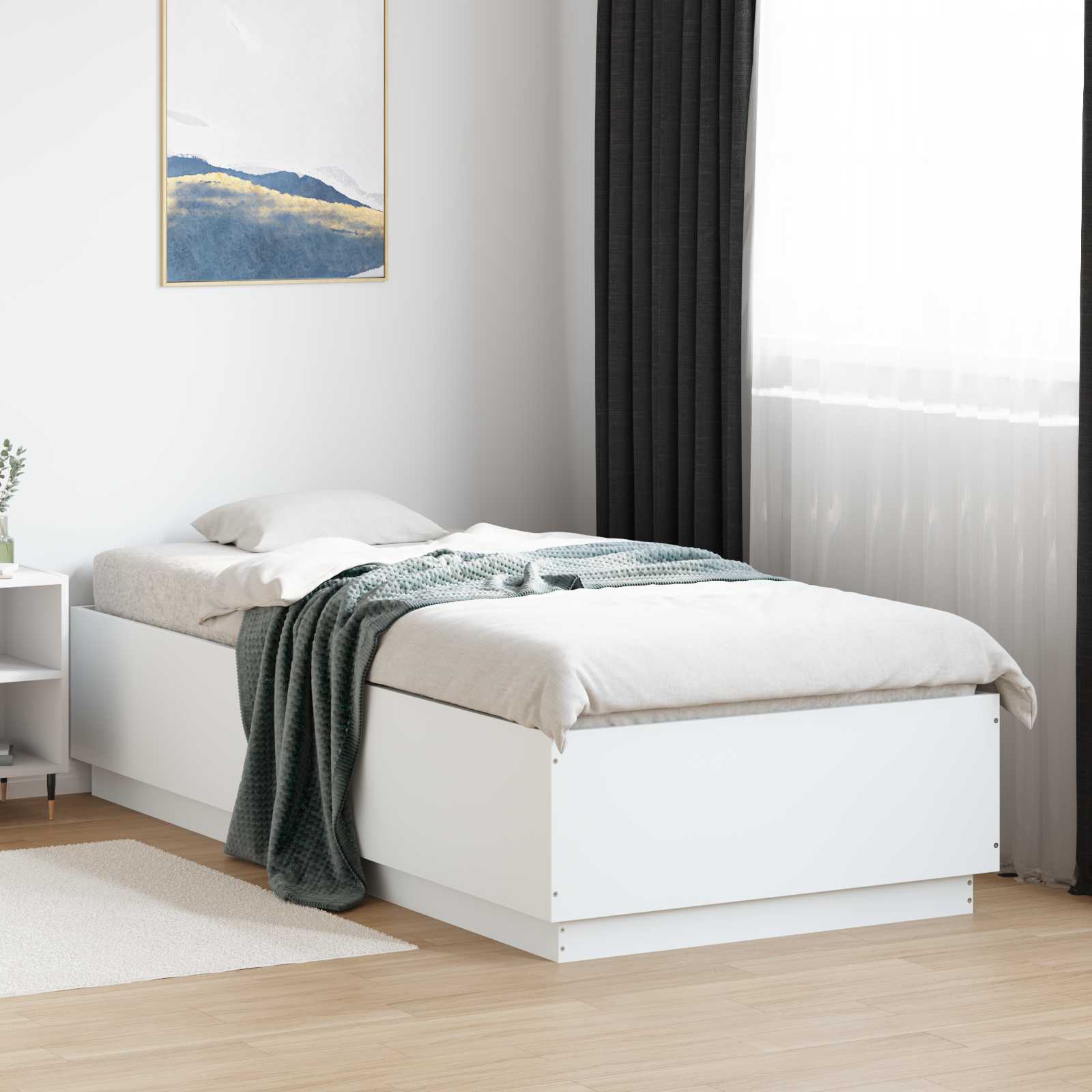 3429653_1.jpg vidaXL Rám postele Biela 80 x 200 cm Kompozitné drevo – Obrázok 1