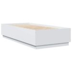 vidaXL Rám postele Biela 80 x 200 cm Kompozitné drevo – Obrázok 6