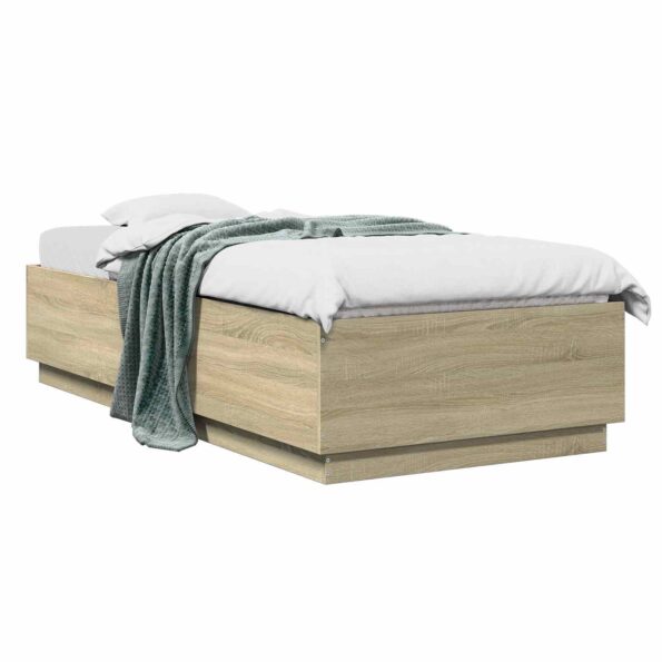 vidaXL Rám postele Dub sonoma 80 x 200 cm Kompozitné drevo – Obrázok 2