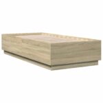 vidaXL Rám postele Dub sonoma 80 x 200 cm Kompozitné drevo – Obrázok 3