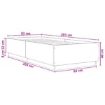 vidaXL Rám postele Dymový dub 80 x 200 cm Kompozitné drevo – Obrázok 9