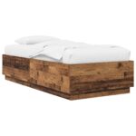 vidaXL Rám postele Staré drevo 80 x 200 cm Kompozitné drevo – Obrázok 2