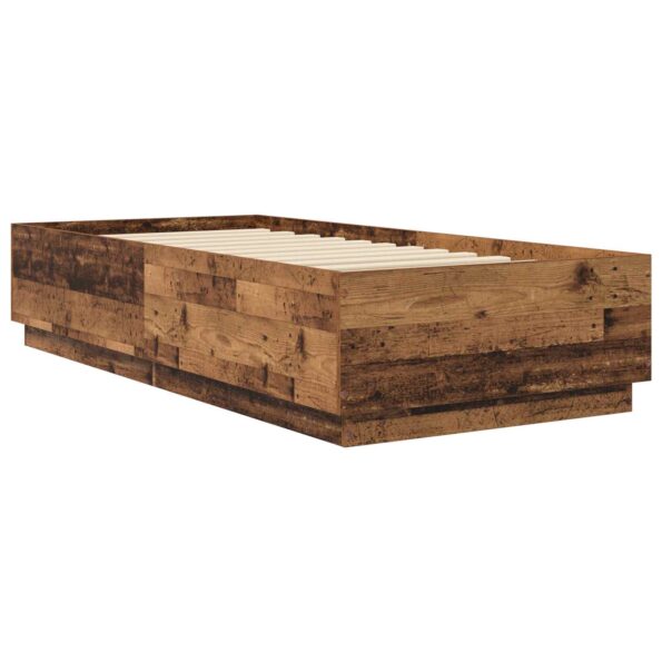 vidaXL Rám postele Staré drevo 80 x 200 cm Kompozitné drevo – Obrázok 3