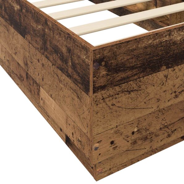 vidaXL Rám postele Staré drevo 80 x 200 cm Kompozitné drevo – Obrázok 7