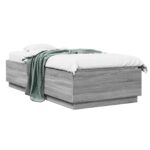 vidaXL Rám postele Sivý Sonoma 80 x 200 cm Kompozitné drevo – Obrázok 2