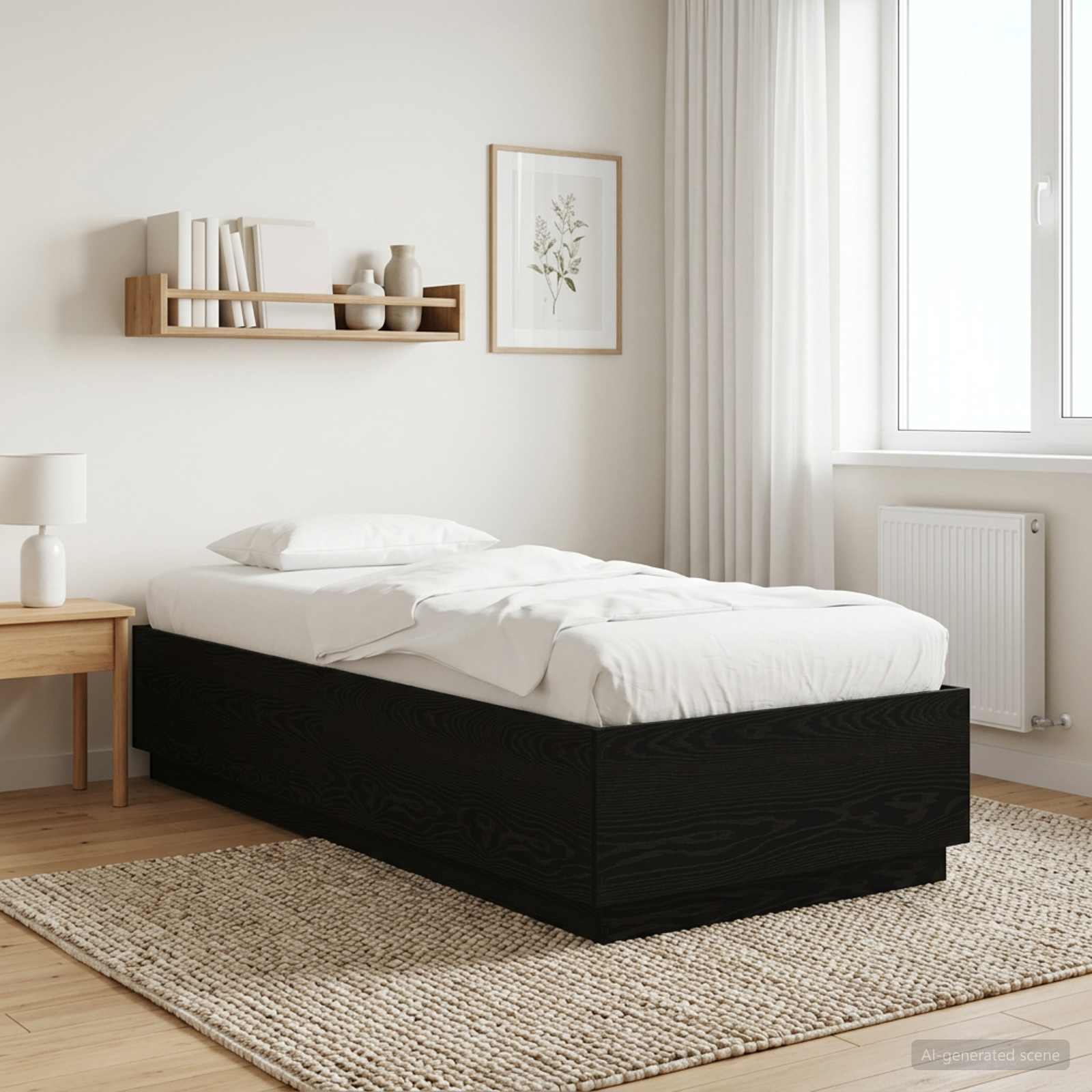 3429659_1.jpg vidaXL Rám postele Čierny dub 80 x 200 cm Kompozitné drevo – Obrázok 1
