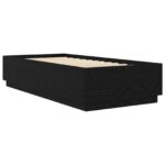 vidaXL Rám postele Čierny dub 80 x 200 cm Kompozitné drevo – Obrázok 3