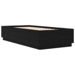 vidaXL Rám postele Čierny dub 80 x 200 cm Kompozitné drevo – Obrázok 6