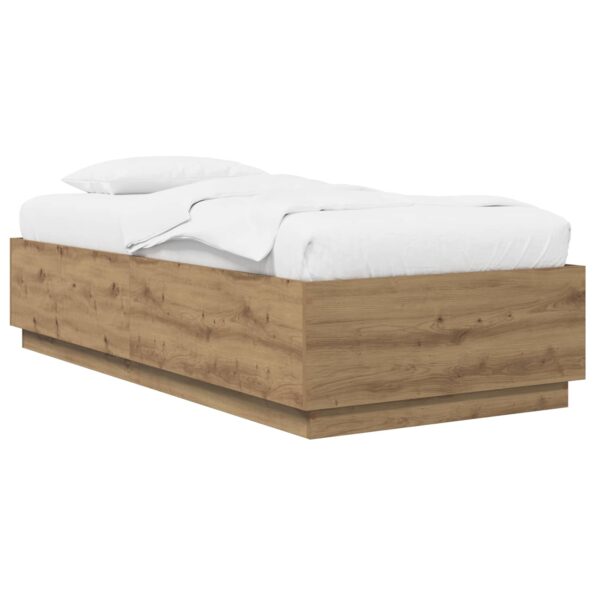 vidaXL Rám postele Dub artisan 80 x 200 cm Kompozitné drevo – Obrázok 2